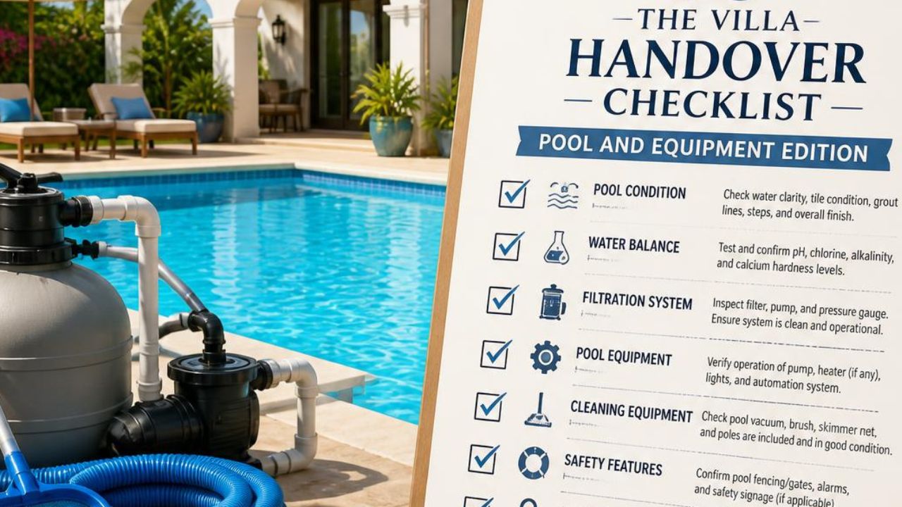 The Villa Handover Checklist: Pool and Equipment Edition