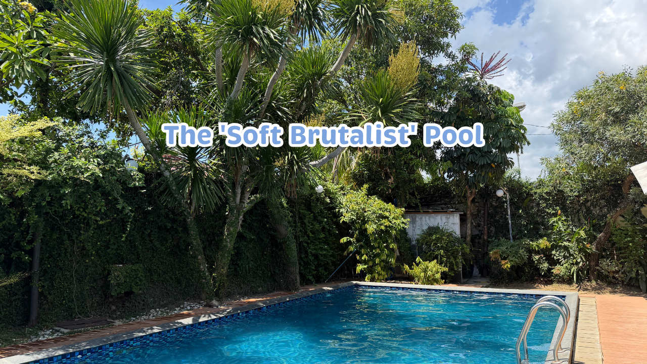 The ‘Soft Brutalist’ Pool: Combining Raw Concrete with Tropical Lushness