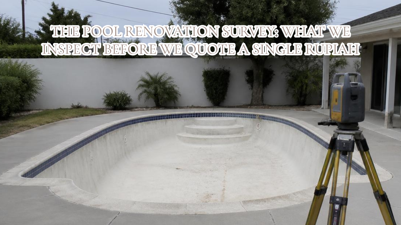 The Pool Renovation Survey: What We Inspect Before We Quote a Single Rupiah
